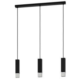 Φωτιστικό Οροφής-Ράγα Butrano 99698 77x5.5x110cm 3xGU104,5W Black-Silver Eglo