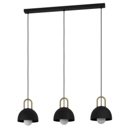 Φωτιστικό Οροφής-Ράγα Calmanera 99694 90x20x110cm 3xE27 40W Black-Gold Eglo