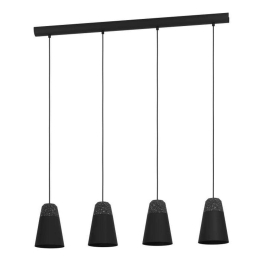 Φωτιστικό Οροφής-Ράγα Canterras 99545 97,5x15x110cm 4xE27 40W Black Eglo