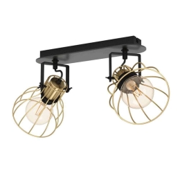 Φωτιστικό Οροφής Σποτ Sambatello 900383 48x28x26cm 2xE27 40W Black-Gold Eglo
