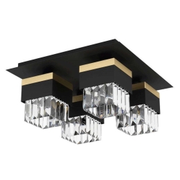 Φωτιστικό Οροφής-Πλαφονιέρα Barrancas 900302 38x18cm 4xE14 40W Black Eglo