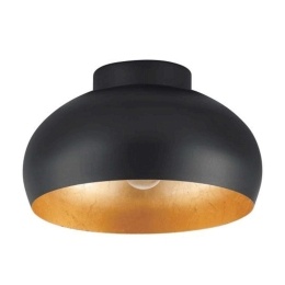 Φωτιστικό Οροφής-Πλαφονιέρα Mogano-2 900554 28x17,5cm 1xE27 40W Black-Gold Eglo