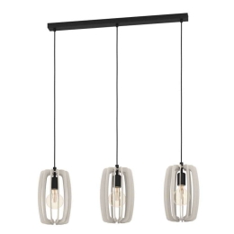 Φωτιστικό Οροφής-Ράγα Bajazzara 900503 89x19x110cm 3xE27 40W Grey Eglo