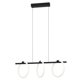 Φωτιστικό Οροφής-Ράγα Caranacoa 900562 78x23x110cm 3xLed 9W Black-White Eglo