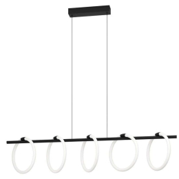Φωτιστικό Οροφής-Ράγα Caranacoa 900563 78x23x110cm 5xLed 7W Black-White Eglo