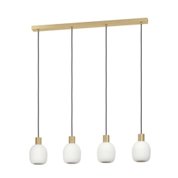 Φωτιστικό Οροφής-Ράγα Manzanares 900306 97x14,5x110cm 4xE27 40W White-Gold Eglo