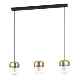 Φωτιστικό Οροφής-Ράγα Maryvilla 900551 87x17x110cm 3xE27 40W Clear-Gold Eglo