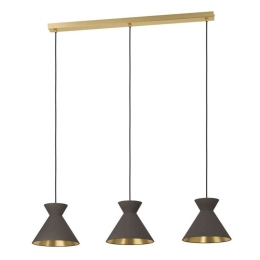 Φωτιστικό Οροφής-Ράγα Nastasia 900348 100x24x110cm 3xE27 40W Cappuccino-Gold Eglo
