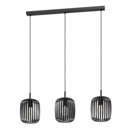 Φωτιστικό Οροφής-Ράγα Romazzina 900495 90x20x110cm 3xE27 40W Black Eglo