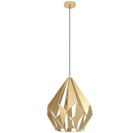 Φωτιστικό Οροφής Carlton 43815 Φ38,5x110cm 1xΕ27 60W Gold Eglo Ατσάλι
