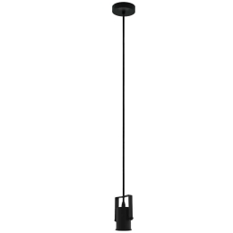 Φωτιστικό Οροφής Calari 31073 9,5x6,5x150cm 1xΕ27 40W Black Eglo Ατσάλι