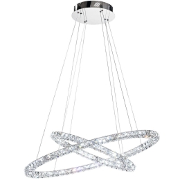 Φωτιστικό Οροφής Toneria 93946 90x67x150cm Led 5700lm 35,7W 4000K Chrome-Clear Eglo Ατσάλι,Γυαλί