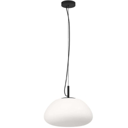 Φωτιστικό Οροφής Balmes 390201 Φ41,5x150cm 1xE27 40W Black-White Eglo Ατσάλι,Οπαλίνα