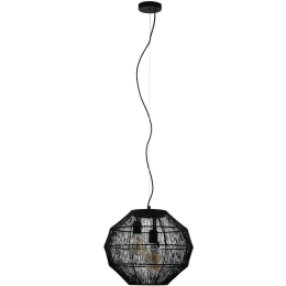 Φωτιστικό Οροφής Orbetello 390065 Φ45x150cm 3xE27 40W Black Eglo Ατσάλι