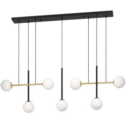 Φωτιστικό Οροφής - Ράγα Paz 390178 144,5x19,5x150cm 7xE14 40W Multi Eglo Ατσάλι,Οπαλίνα