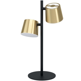 Φωτιστικό Επιτραπέζιο Altamira 39986 25,5x18x50,5cm 2xGu10 4,6W Black-Brass Eglo Ατσάλι,Πλαστικό