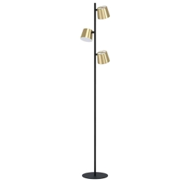 Φωτιστικό Δαπέδου Altamira 39987 26,5x24x158,5cm 3xGu10 4,6W Black-Brass Eglo Ατσάλι,Πλαστικό