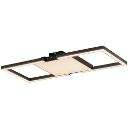 Φωτιστικό Οροφής - Πλαφονιέρα Macellara 390019 77x33,5x7,5cm Dim Led Black-White Eglo Ατσάλι,Πλαστικό