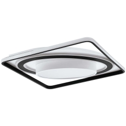 Φωτιστικό Οροφής - Πλαφονιέρα Benalauri 39849 45x45x8,5cm Dim Led Black-White Eglo Ατσάλι,Πλαστικό
