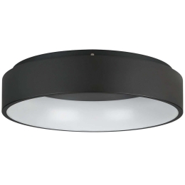 Φωτιστικό Οροφής - Πλαφονιέρα Marghera 2 390051 Φ59,5x13,5cm Dim Led 4200lm 8,8W 3000K Black-White Eglo Ατσάλι,Πλαστικό