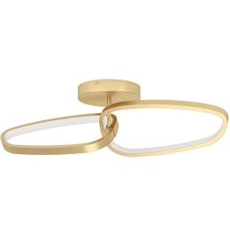 Φωτιστικό Οροφής - Πλαφονιέρα Lodosa 390204 72x22,5cm Dim Led 3300lm 25W 3000K Brass Eglo Αλουμίνιο,Πλαστικό,Ατσάλι