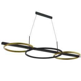 Φωτιστικό Οροφής - Ράγα Lanacera 390087 96,5x40x150cm Dim Led Black-Gold Eglo Αλουμίνιο,Πλαστικό,Ατσάλι