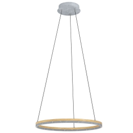 Φωτιστικό Οροφής Cadinaro 39896 Φ60x150cm Dim Led 4600lm 36W 3000K Grey-Brown Eglo Ατσάλι,Πλαστικό,Ξύλο