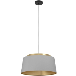 Φωτιστικό Οροφής Almerimar 390173 Φ54,5x150cm 3xE27 40W Grey-Brass Eglo Ατσάλι,Ύφασμα