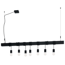 Φωτιστικό Οροφής - Ράγα Townshend-B 39938 150x9,5x200cm 7xE27 40W Black Eglo Ατσάλι