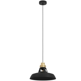Φωτιστικό Οροφής Espinardo 390229 Φ38x150cm 1xE27 40W Black-Gold Eglo Ατσάλι