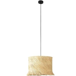 Φωτιστικό Οροφής Paisano 390238 Φ48x150cm 1xE27 40W Natural-Black Eglo Rattan,Ατσάλι