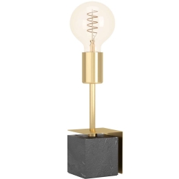 Φωτιστικό Επιτραπέζιο 1xΕ27 Carmita 390168 Φ4,5x26cm 1xE27 40W Black-Brass Eglo Ατσάλι,Πέτρα