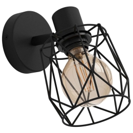 Φωτιστικό Τοίχου - Απλίκα Tossino 390042 13x20cm 1xE27 40W Black Eglo Ατσάλι