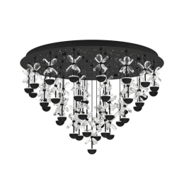 Φωτιστικό Οροφής - Πλαφονιέρα Pianopoli 2 390276 78x52,5cm Led Black-Clear Eglo