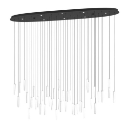 Φωτιστικό Οροφής Sardenara 390349 148x26x220cm Led Black-Clear Eglo