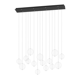 Φωτιστικό Οροφής - Ράγα Espardello 390334 117x20x150cm Led Black-Clear Eglo