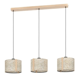 Φωτιστικό Οροφής - Ράγα Hontongas 390324 110x20x150cm 3xE27 Beige-Natural Eglo