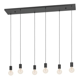 Φωτιστικό Οροφής - Ράγα Huebro 390268 6xE27 Black Eglo