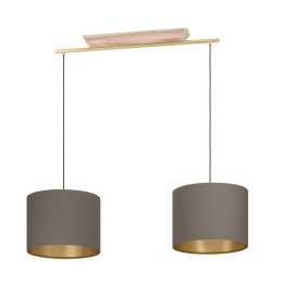 Φωτιστικό Οροφής - Ράγα Santandria 390336 105x35x150cm 2xE27 Brown-Gold Eglo