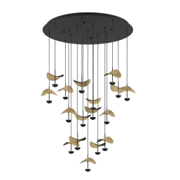 Φωτιστικό Οροφής Dracera 390341 78x220cm Led Black-Gold Eglo