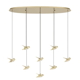 Φωτιστικό Οροφής Paratebueno 390397 116x26x150cm 8xLed Gold Eglo