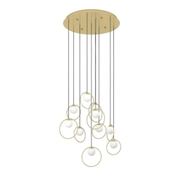 Φωτιστικό Οροφής Portocolom 390345 58x150cm Led Gold-White Eglo