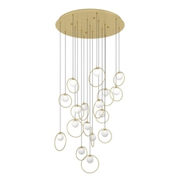 Φωτιστικό Οροφής Portocolom 390346 78x220cm Led Gold-White Eglo