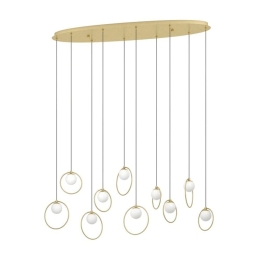 Φωτιστικό Οροφής Portocolom 390347 116x26x150cm Led Gold-White Eglo