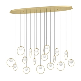 Φωτιστικό Οροφής Portocolom 390348 148x26x220cm Led Gold-White Eglo