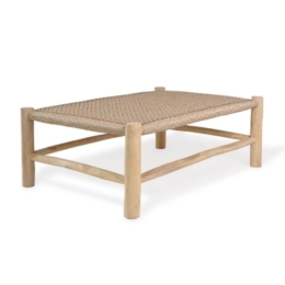 ΤΡΑΠΕΖΙ ΣΑΛΟΝΙΟΥ LONDER HM5985 ΞΥΛΟ ΤΕΑΚ- ΣΥΝΘΕΤΙΚΟ RATTAN-ΦΥΣΙΚΟ 119x79,5x41Yεκ.