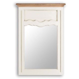 Artekko Καθρέφτης Πατίνα Ξύλινος 58x84x5 Λευκό/Φυσικό