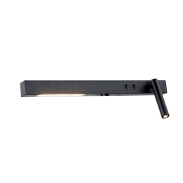 Φωτιστικό Τοίχου-Απλίκα Led Black 60cm VK/04230/B/W/60/R VKLed Αλουμίνιο