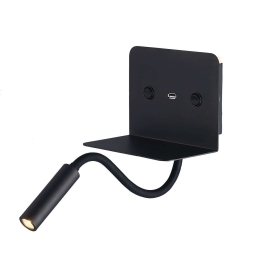 Φωτιστικό Τοίχου-Απλίκα Led Black VK/04229/B/W VKLed Αλουμίνιο