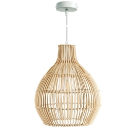 Φωτιστικό Οροφής Rattan 80X90 Brown VK/03146/PE/80 VKLed Rattan, Μέταλλο